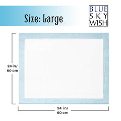 Blue Sky Wish almohadillas-absorcion-rapida 24x24 para entrenamiento limpio