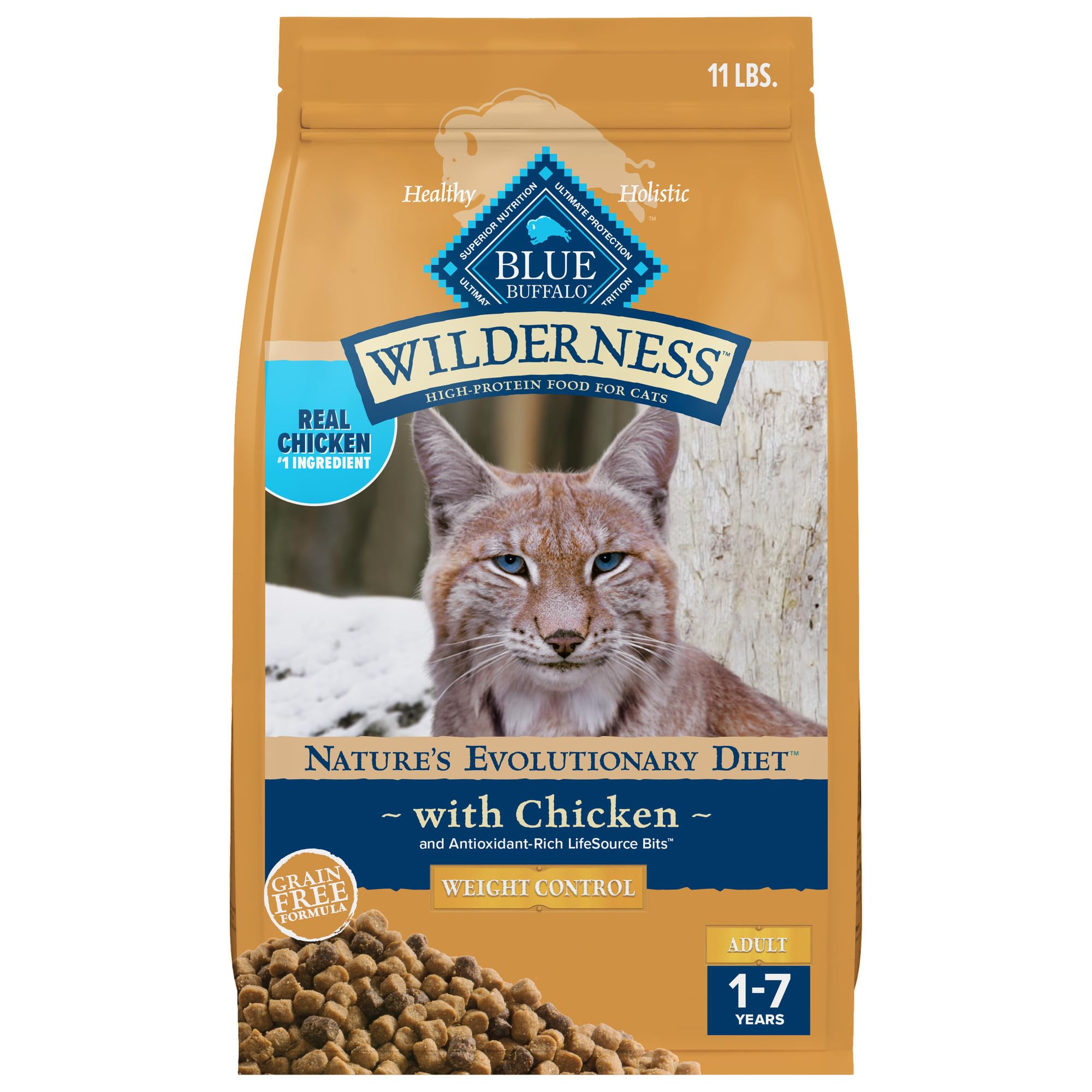 Blue Wilderness alimento de gato con pollo real, primera proteína para satisfacción diaria