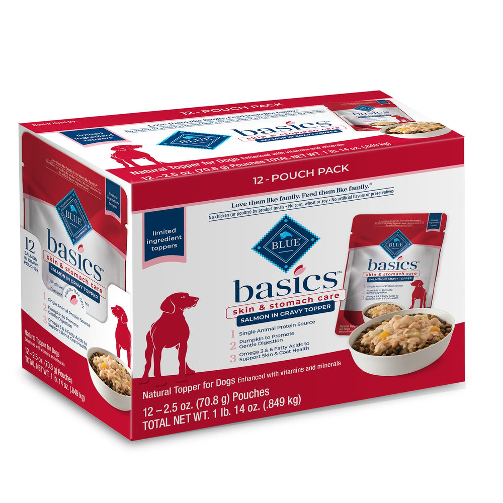 Blue Buffalo Basics Salmón en salsa: trozos tiernos para realzar la comida de tu perro.