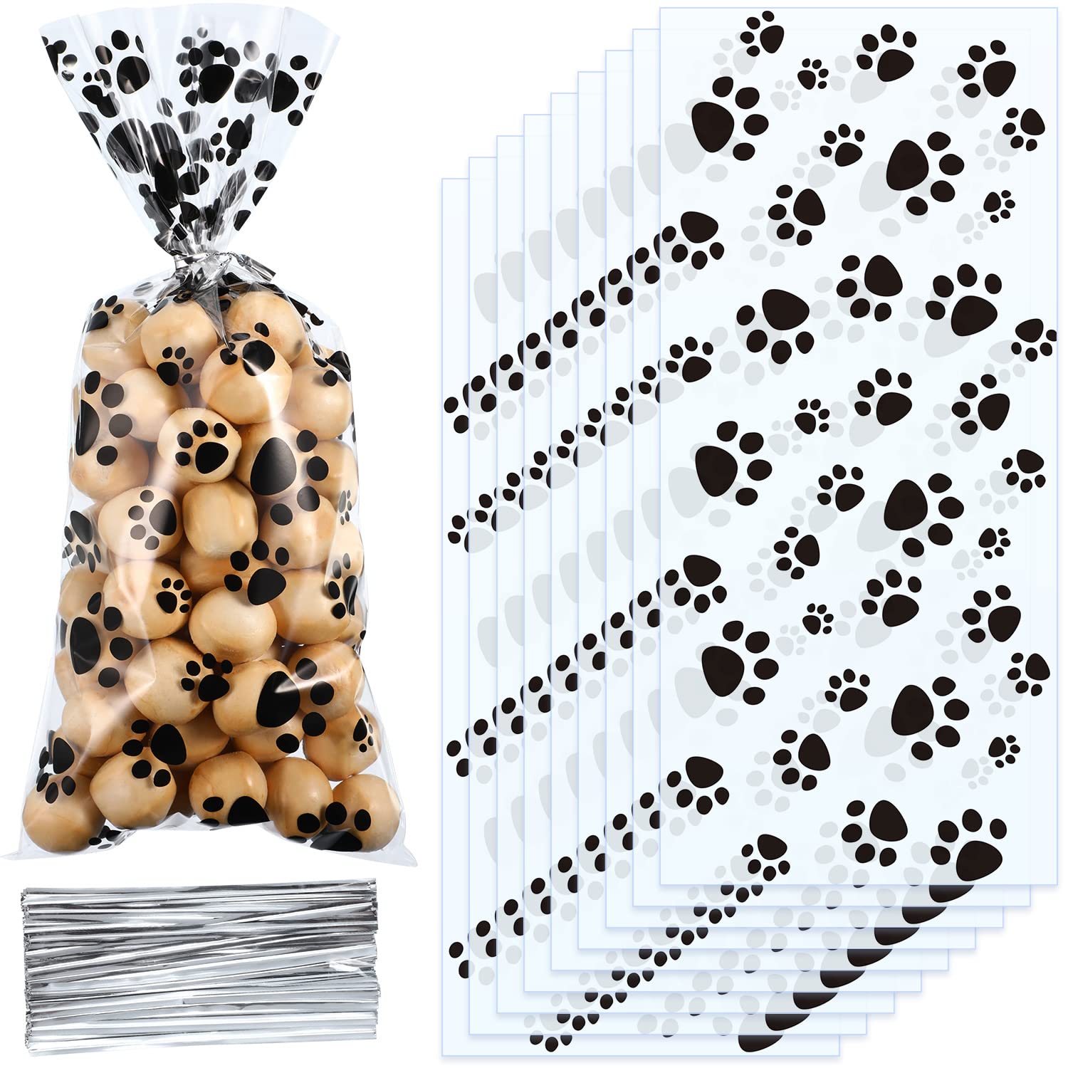 Blulu bolsas con huellas de patitas, ideales para fiestas de mascotas