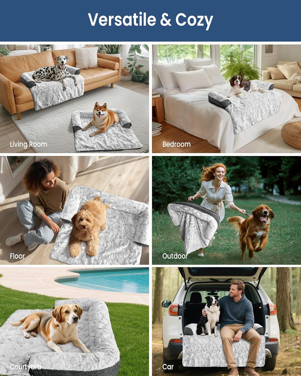 La versión extragrande de blunique ofrece mucho espacio para perros grandes.