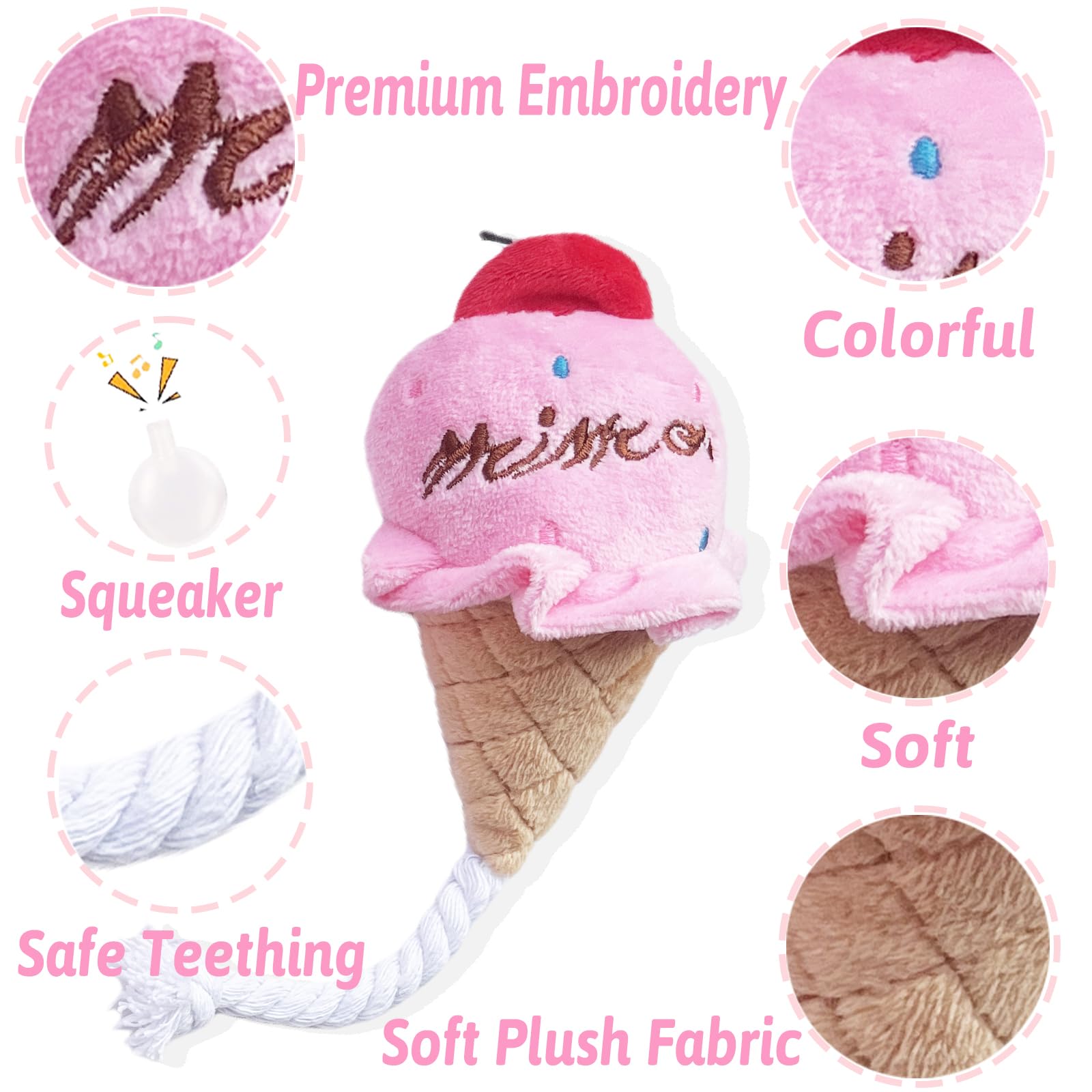 BMLTAQ Juguete para perros pequeños con paleta, promueve juego y consuelo.