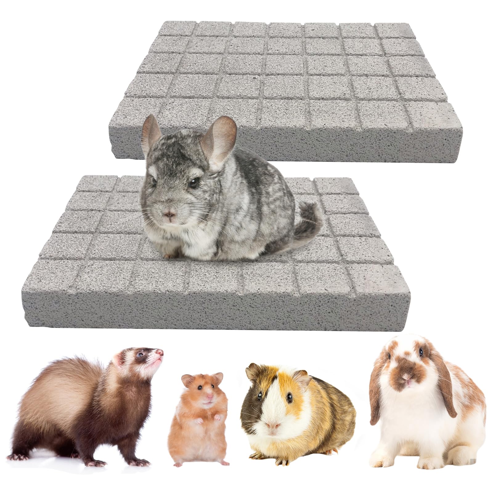 BNOSDM almohadillas afilado garras chinchilla, ideal para rascar y ejercitar.