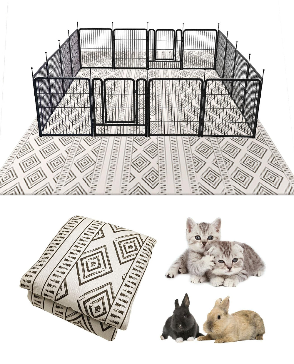 BNOSDM liner grande para conejos, superficie amplia y confortable