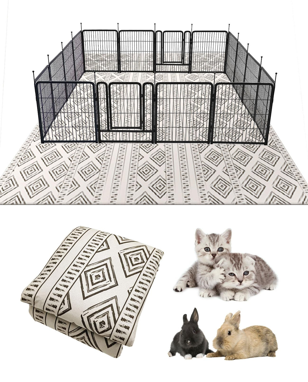 BNOSDM liner grande para conejos, superficie amplia y confortable