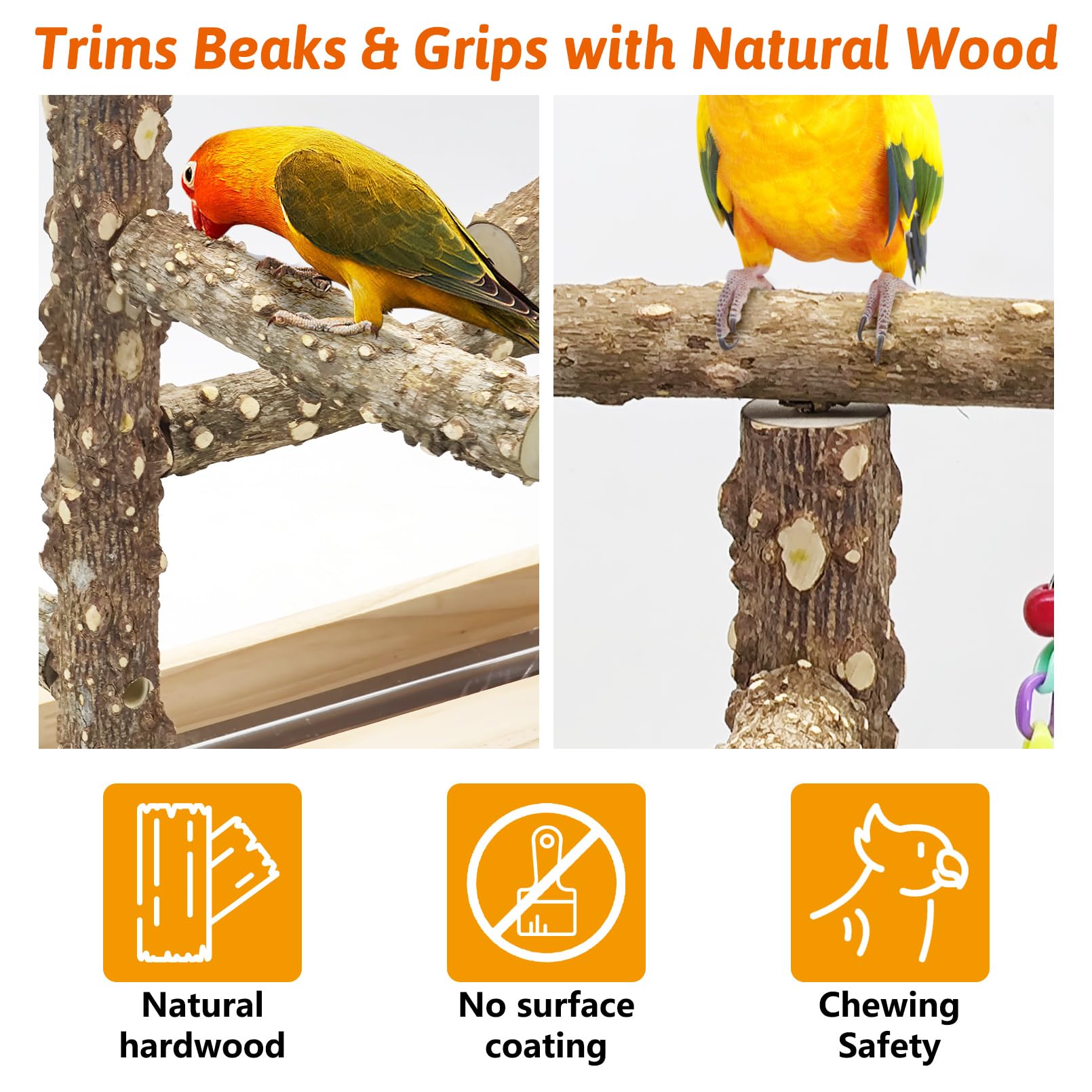 BNOSDM plataforma de madera natural, superficie antideslizante para agarre seguro