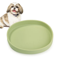 BNOSDM plato de silicona para perro, plano frontal, ideal para comidas secas y húmedas.