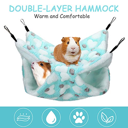 Hamaca Boao con diseño de corazones para decorar la jaula.