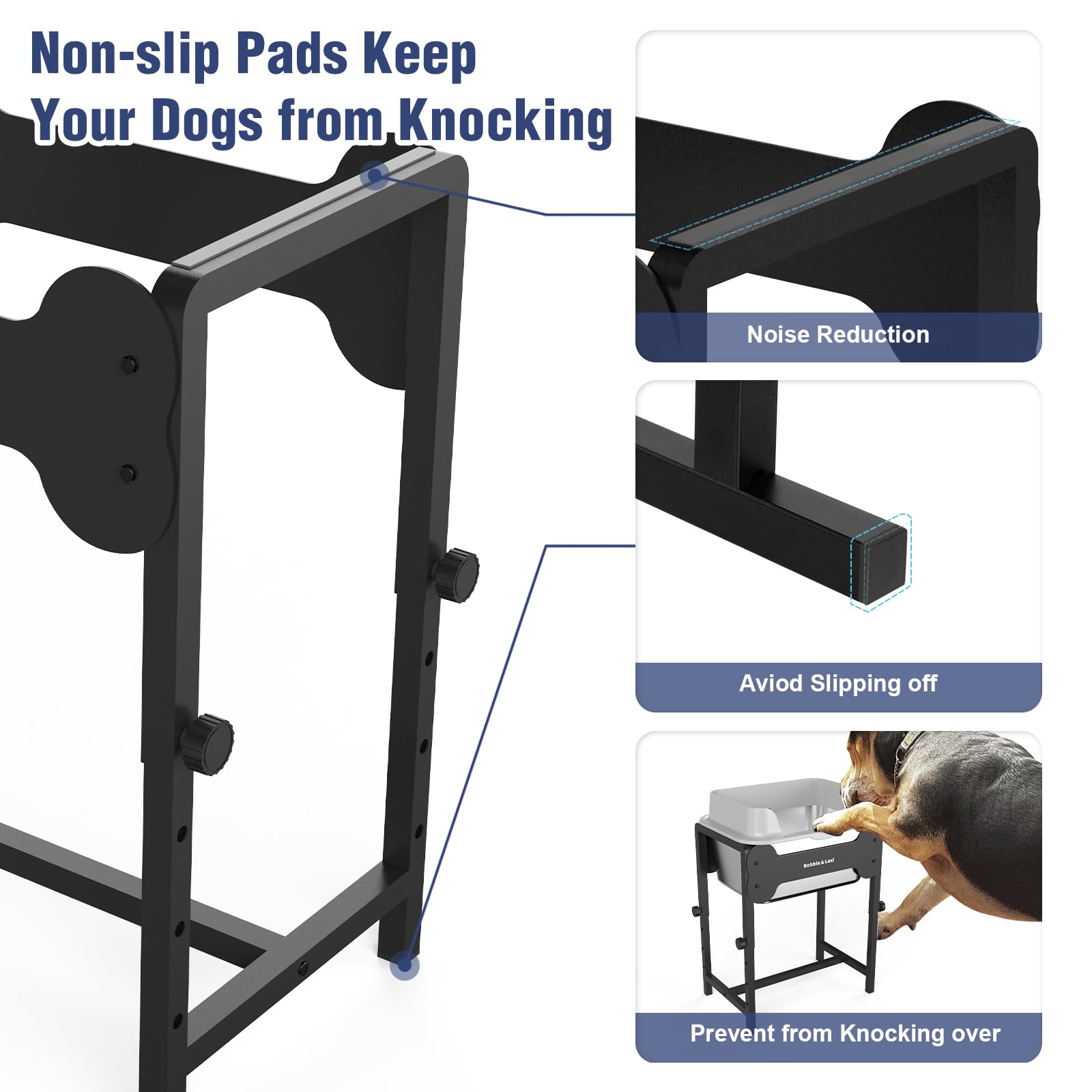 Bobbie & Laxi soporte de hierro resistente para uso interior o exterior