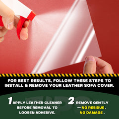 BobbleT protector cuero reposabrazos grande, adhesiva con alta fijación sin dañar cuero