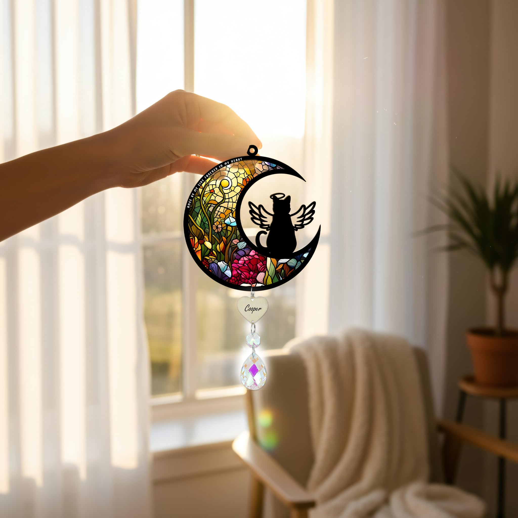 BOBI CARE Arte conmemorativo para gatos, pieza de colección que inspira serenidad.