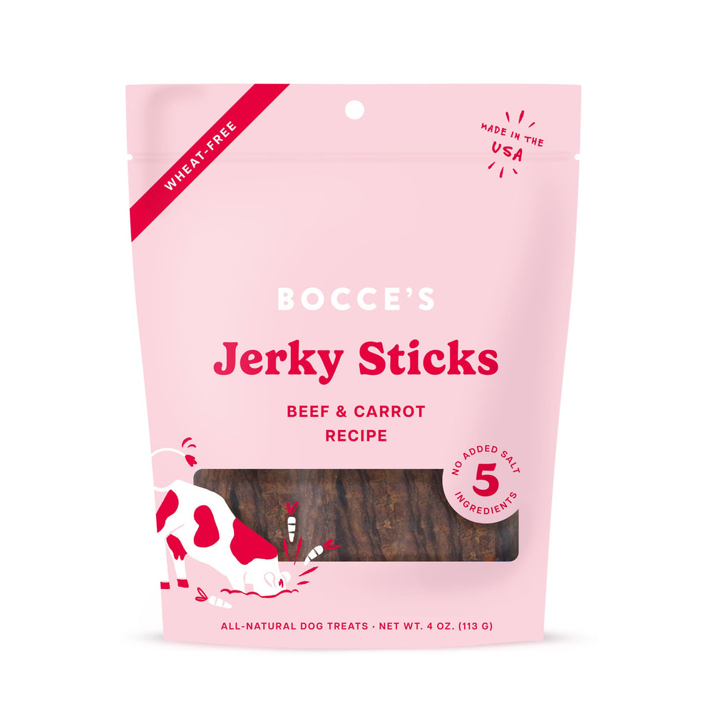 Bocce's Bakery bâtonnet viande séchée boeuf-carotte, récompense pratique pour chien actif