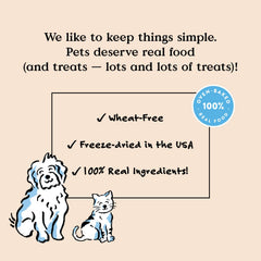 Golosinas hechas en EE. UU. con ingredientes de calidad local para perros.
