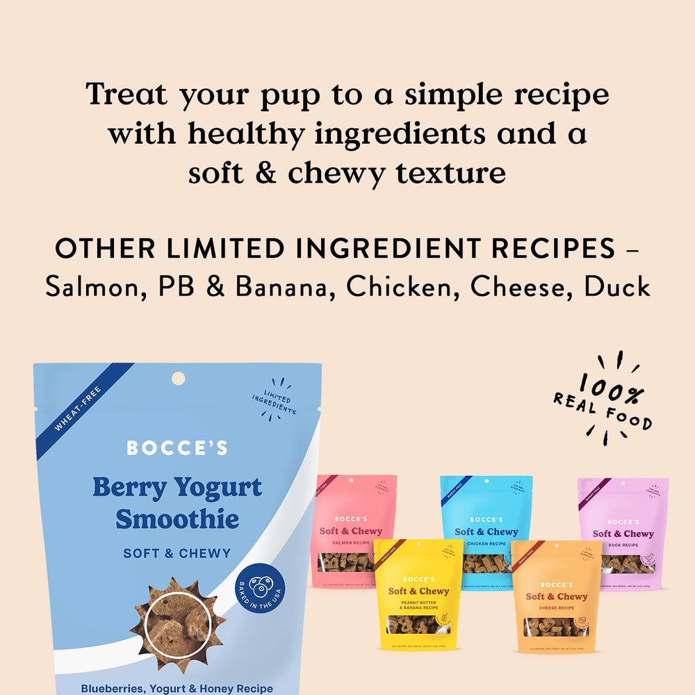 Producto hecho en Estados Unidos con ingredientes locales de Bocce's Bakery.
