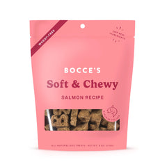 Premios de salmón suaves de Bocce's Bakery para perros, mordida fácil.