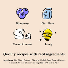 Tentempié Bocce's Bakery con queso crema y arándanos para perros