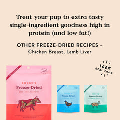 Snack sin trigo, maíz ni soja, ideal para dietas sensibles de perros.