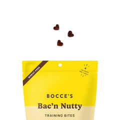 Golosinas Bocce's Bacn Nutty en empaque de 3 oz para entrenamientos.