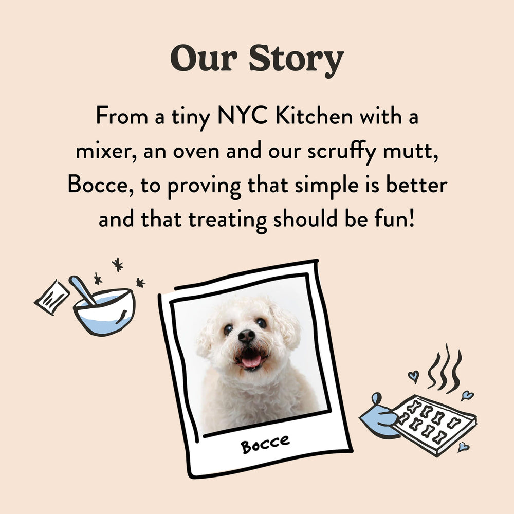 Premio de entrenamiento suave para perros, Bocce's Bakery, con sabor agradable.