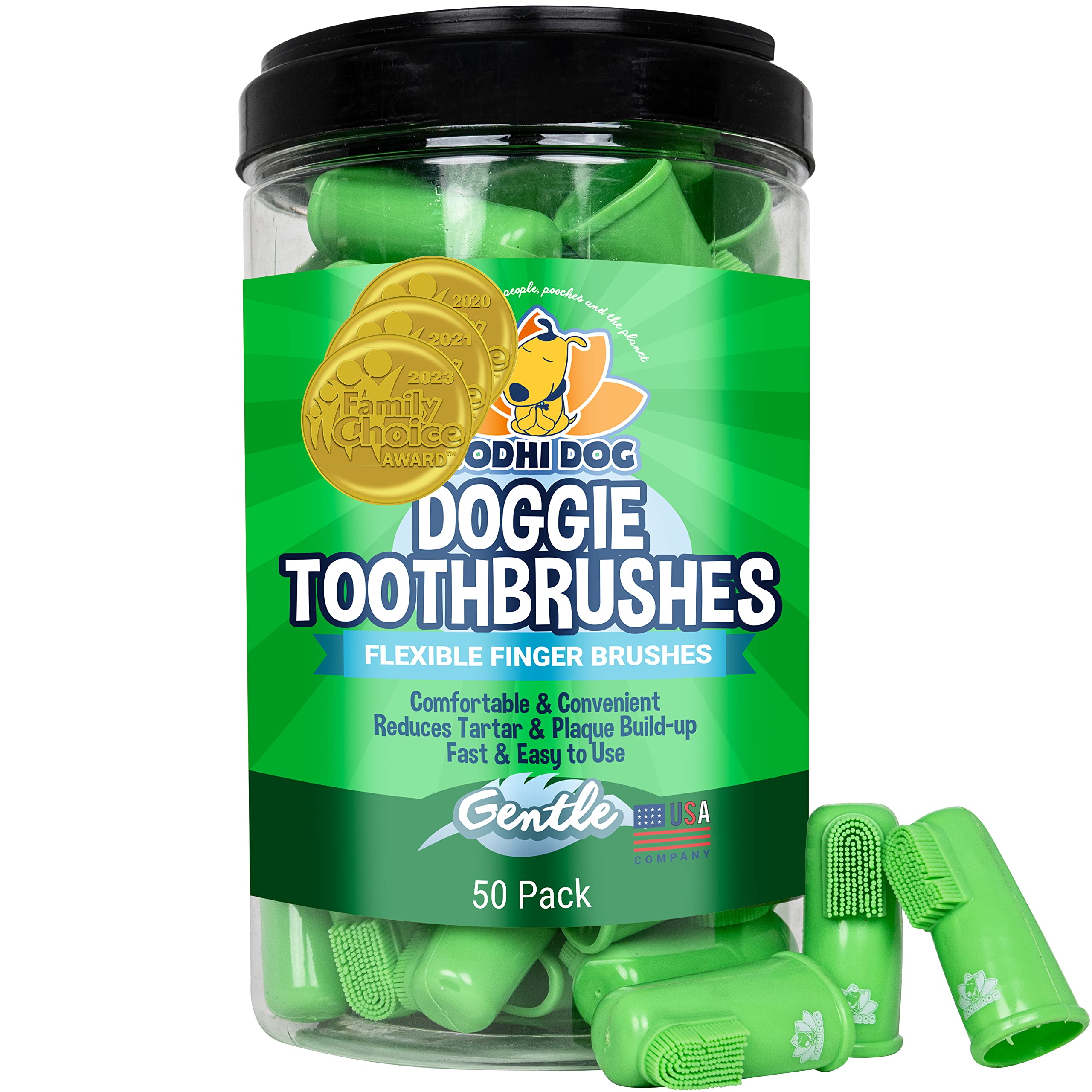 Bodhi Dog Dedo Cepillo Dientes: limpieza suave para perros y gatos