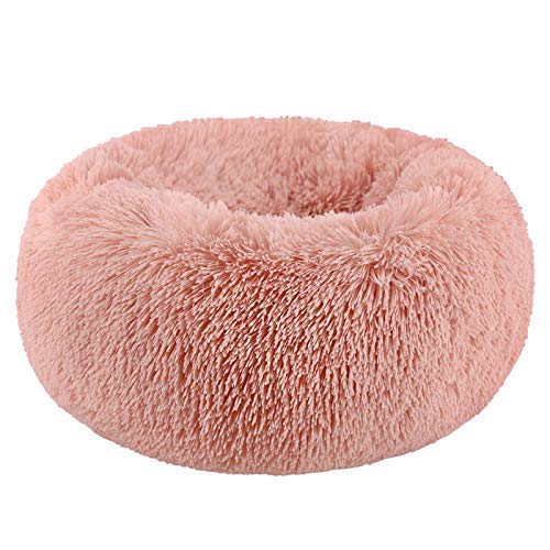 Cama circular BODISEINT para mascotas pequeñas, suave y cálida para dormir.