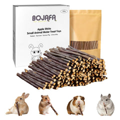 Bojafa palitos de manzana para conejos: entretenimiento y desgaste dental suave.