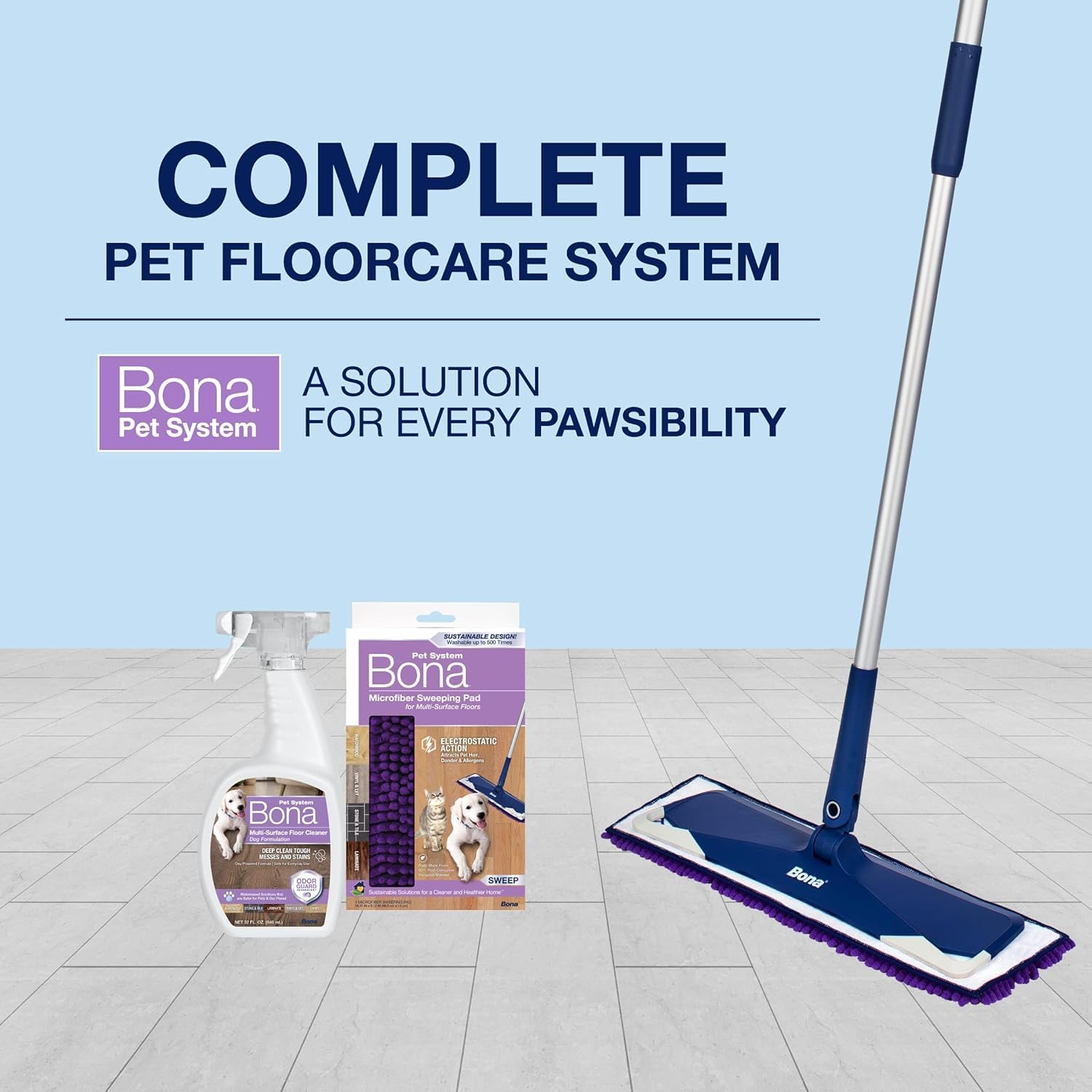 Compatible avec le système Bona Pet pour un nettoyage en profondeur.