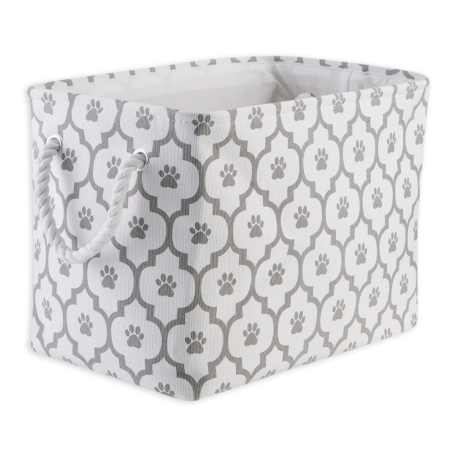 Bone Dry almacenamiento con huella entrelazada, ideal para ordenar juguetes y accesorios.