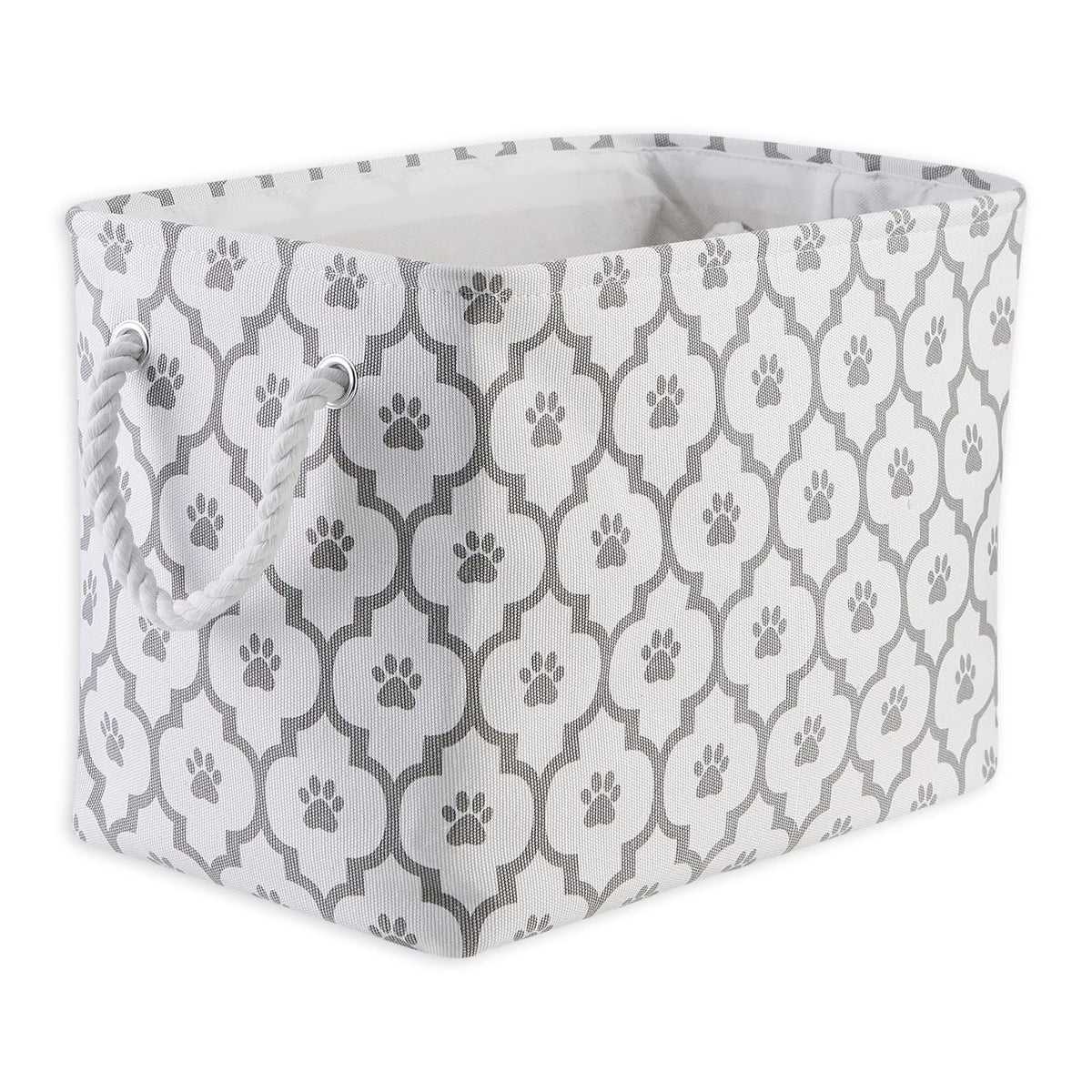 Bone Dry almacenamiento con huella entrelazada, ideal para ordenar juguetes y accesorios.