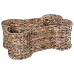 Bone Dry cesto en forma de hueso con jacinto de agua natural para organización decorativa