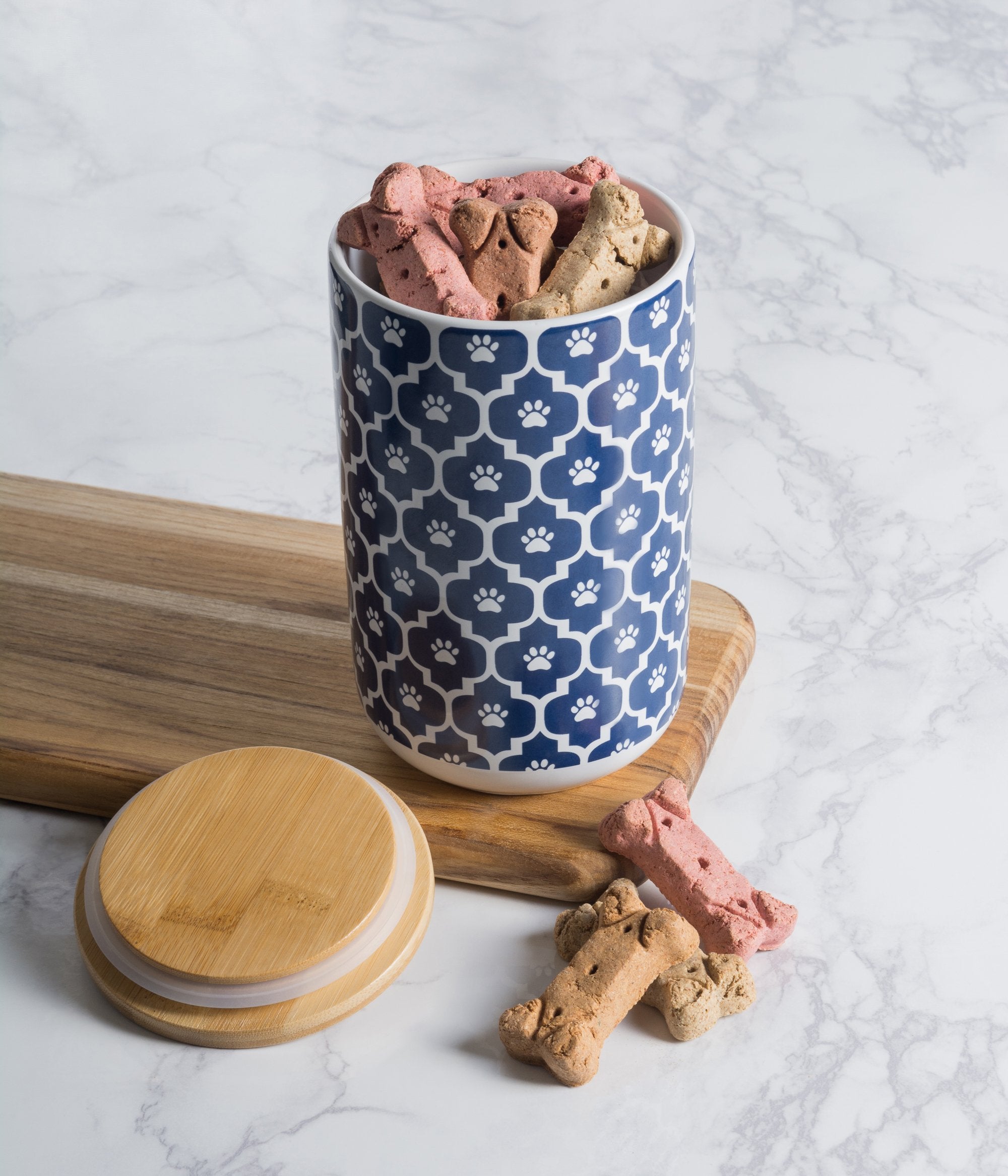Bone Dry Lattice diseño versátil, regalo ideal para amantes de mascotas, azul náutico.