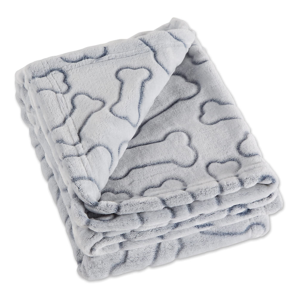 Bone Dry Manta con diseño de hueso, gris, cómodo para mascotas