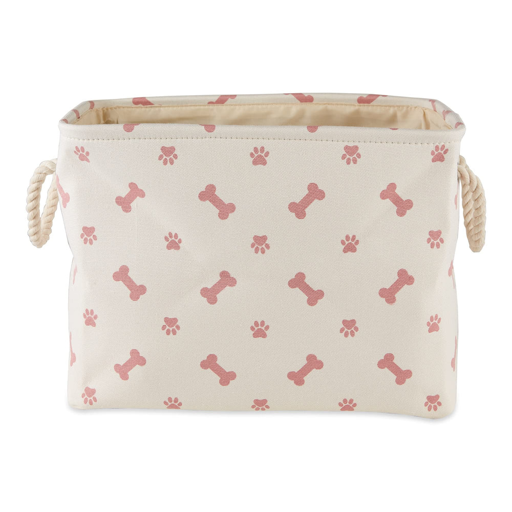 Bone Dry contenedor para mascotas, diseño de hueso en rosa, ideal para accesorios diarios
