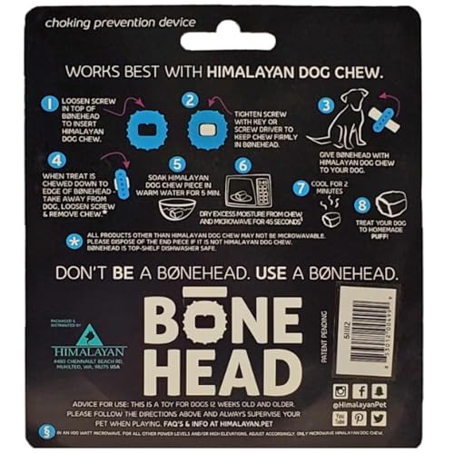 Himalayan Dog Chew Bonehead grande: versátil para perros pequeños.