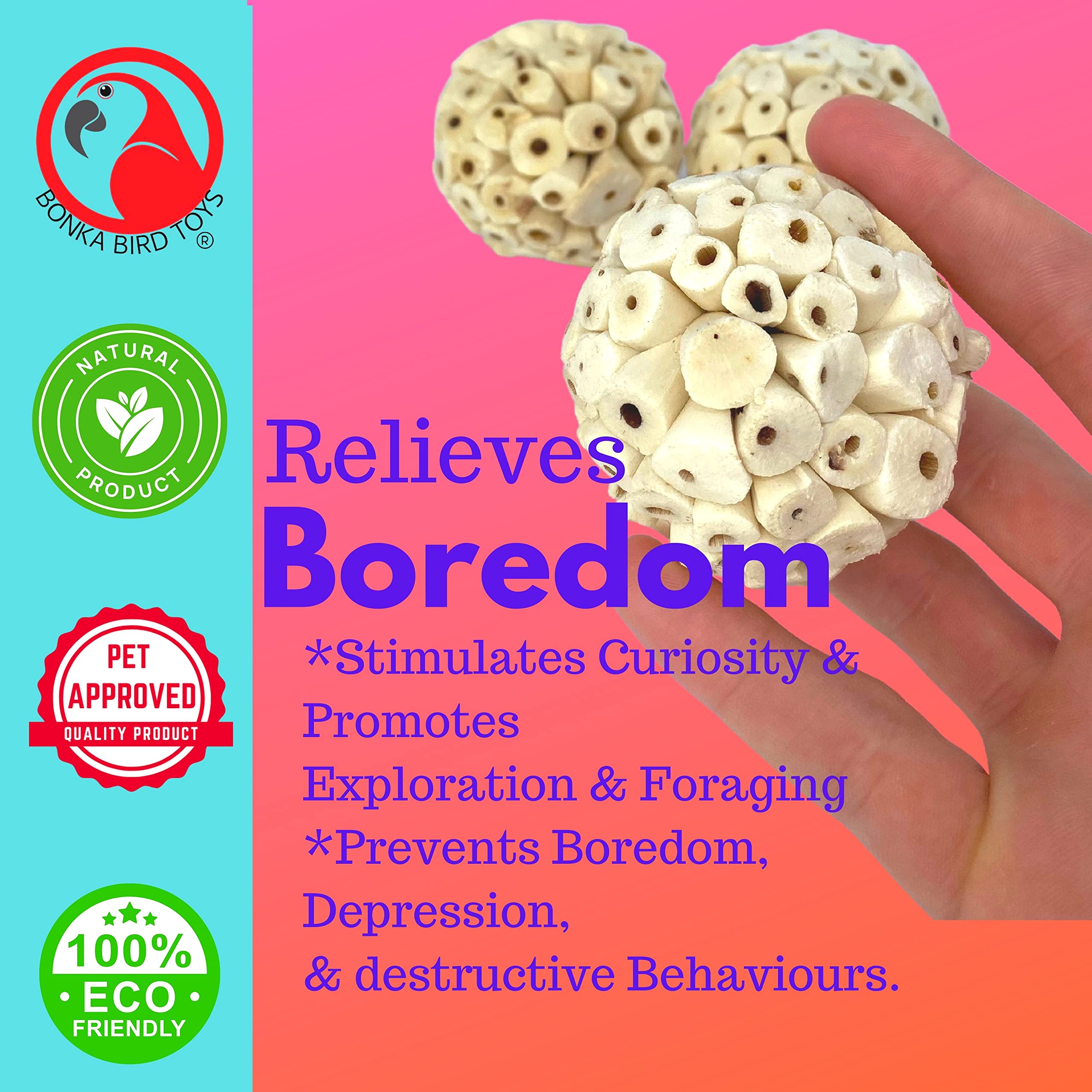 Bolas Bonka Sola Atta para artes y manualidades con materiales naturales.