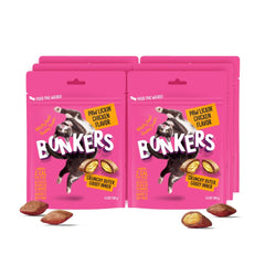 Bonkers gatos sabor pollo, crujiente por fuera y centro pegajoso para premio delicioso