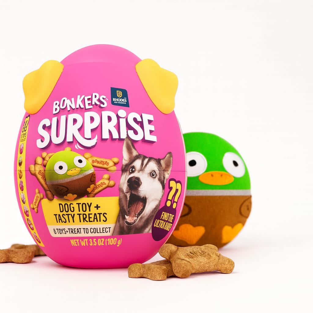 Bonkers Surprise: huevo con galletas crujientes para premiar durante el juego.