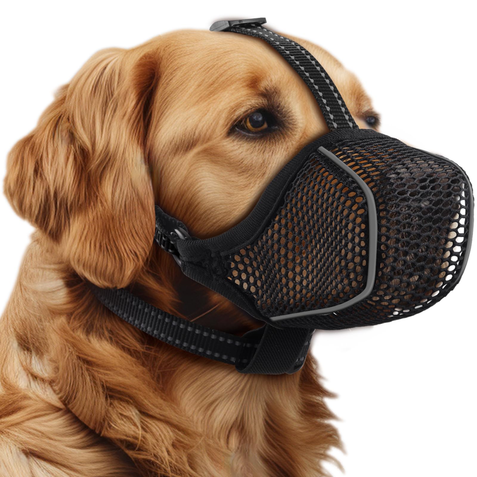 Mordaza de malla suave Bonthee para perros cómodo durante paseos