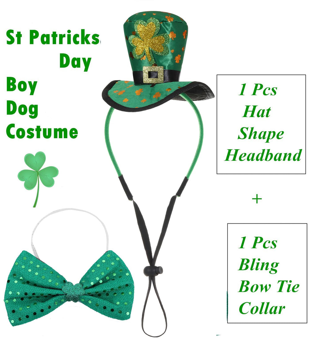 BoomBone conjunto San Patricio para perro, opción completa para celebraciones caninas.