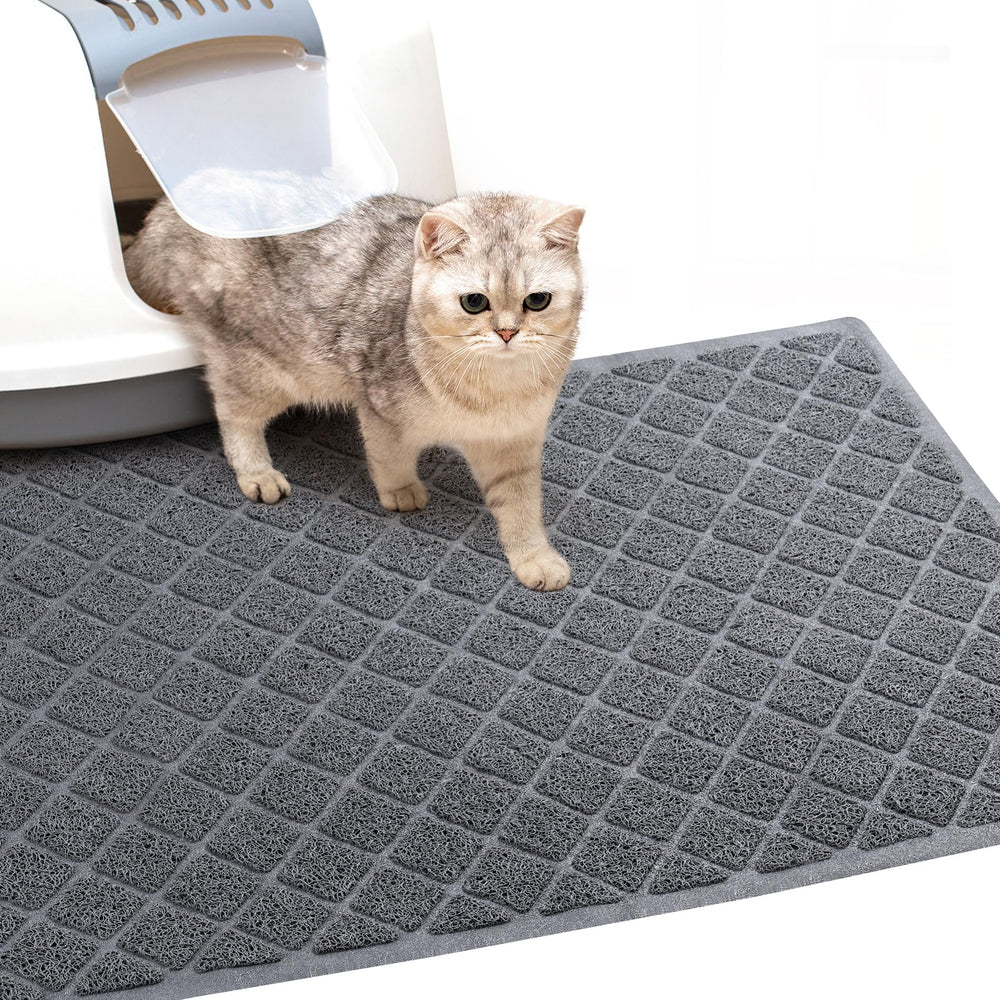BOOMIBOO alfombrilla para caja de arena de gato 24x35: retiene residuos y facilita limpieza.