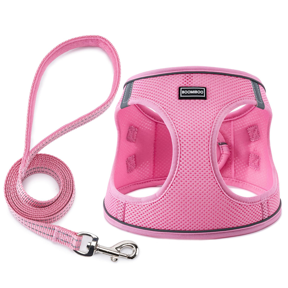 BOOMIBOO arnés para perro con colocación fácil para paseos prácticos.