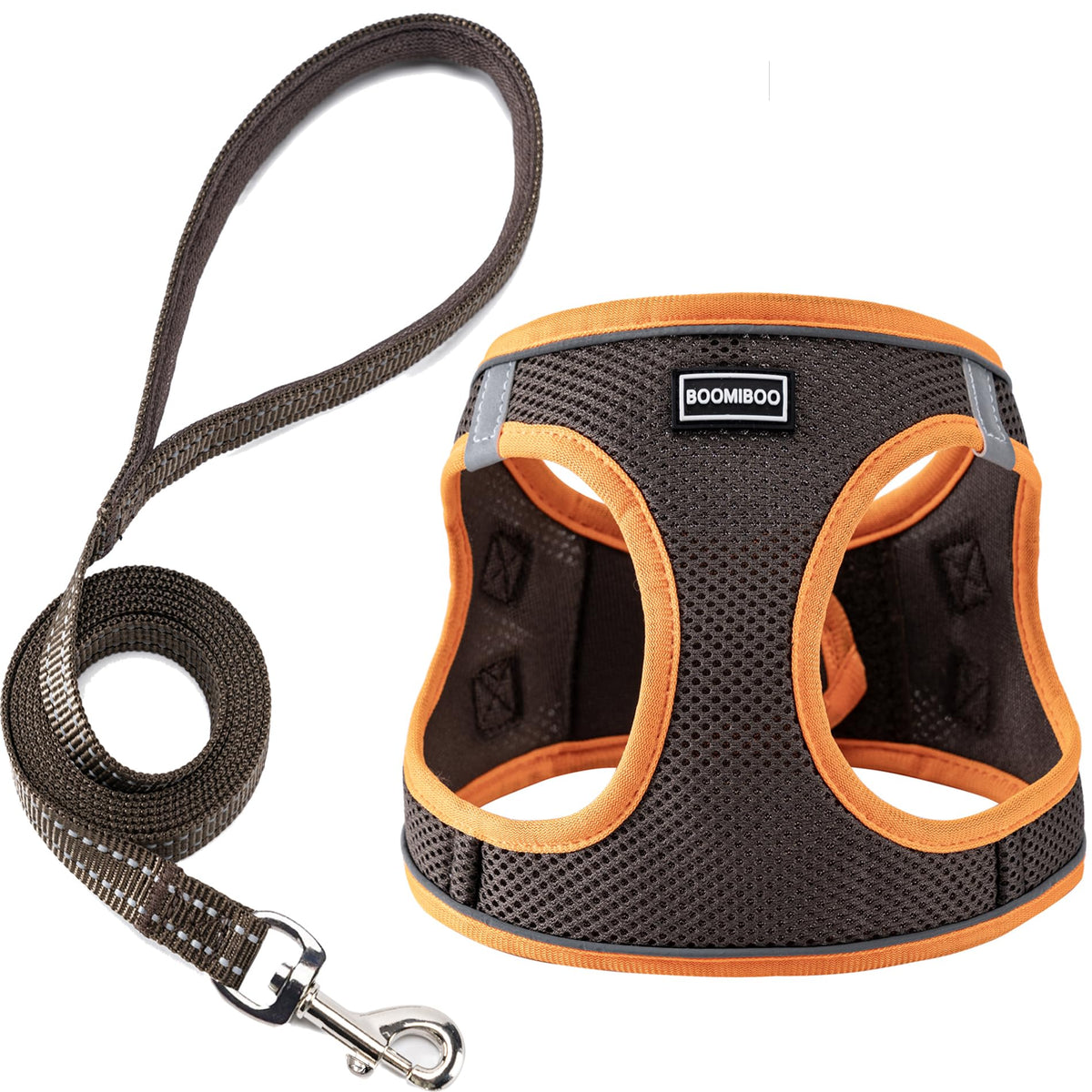 BOOMIBOO arnés para perro con correa set frente, diseño cómodo para paseos diarios