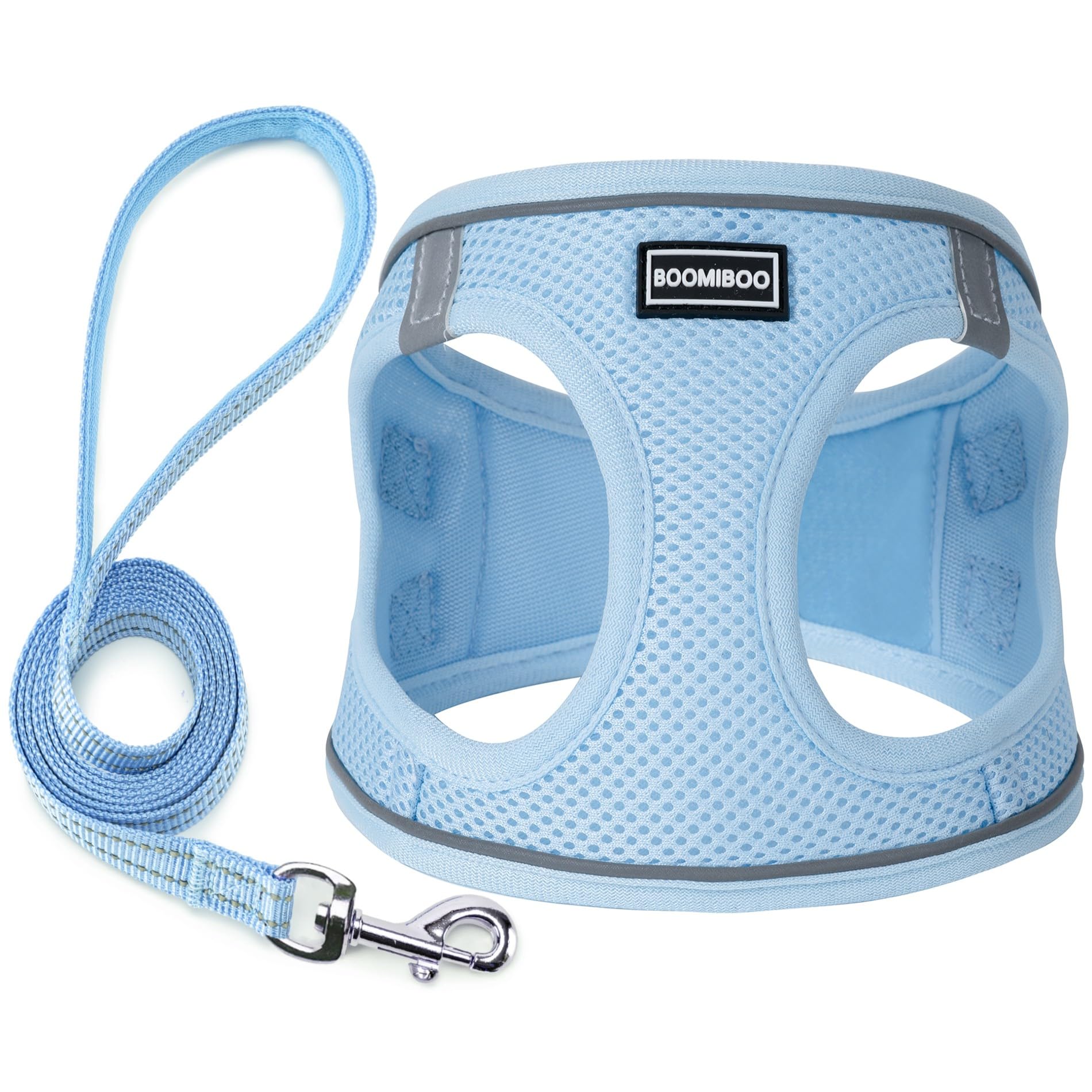 BOOMIBOO arnés para perro sin tirones y ajustable para paseos cómodos.