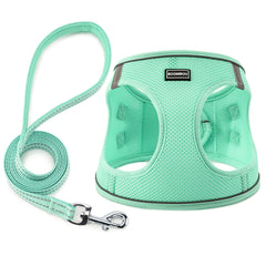 BOOMIBOO arnés para perro verde ajustable, ideal para paseos cómodos.
