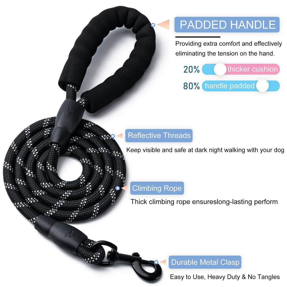 BOOMIBOO correa para perros 5 pies, ideal para entrenamiento.