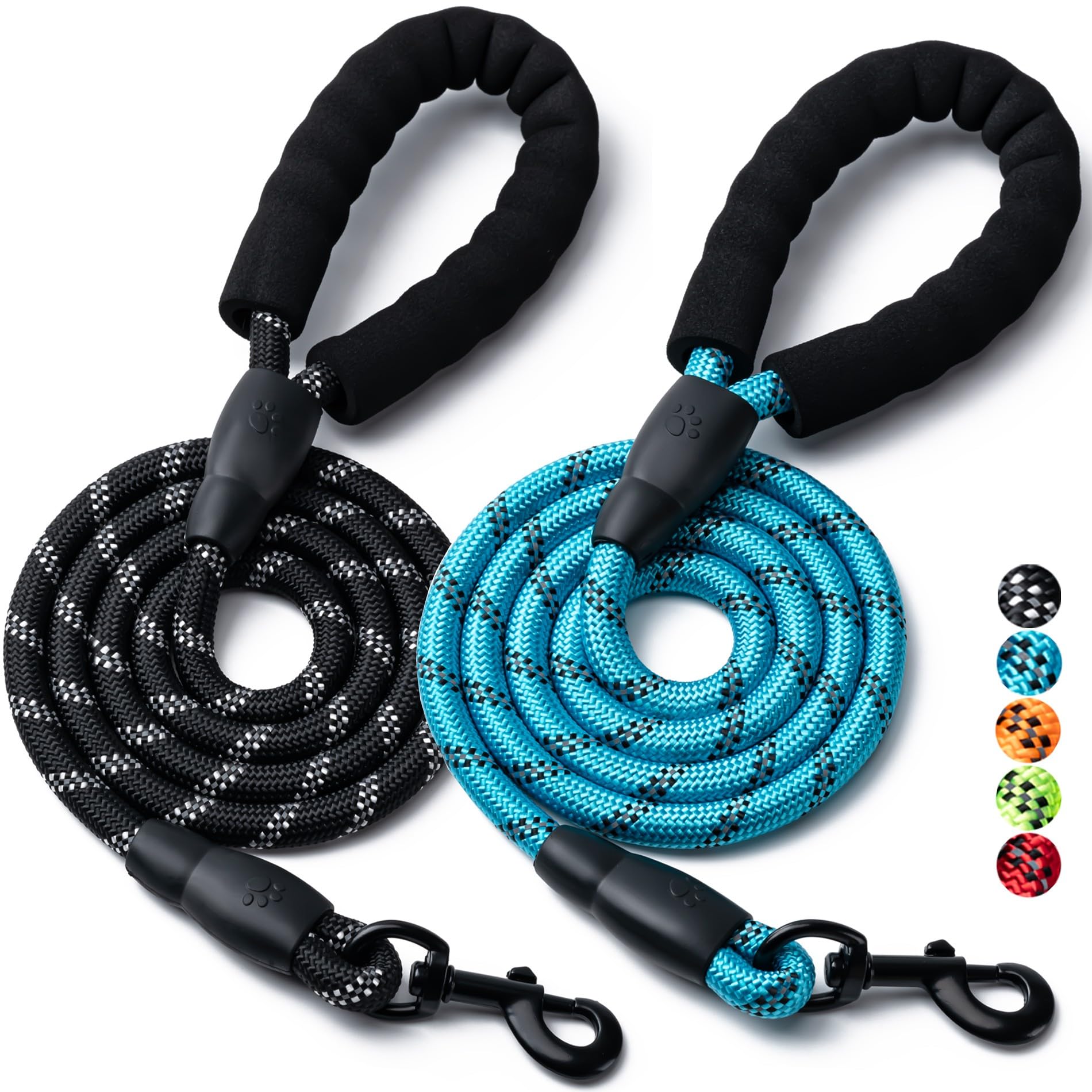 BOOMIBOO correa resistente para perros de 4 a 6 pies para paseos confiables.