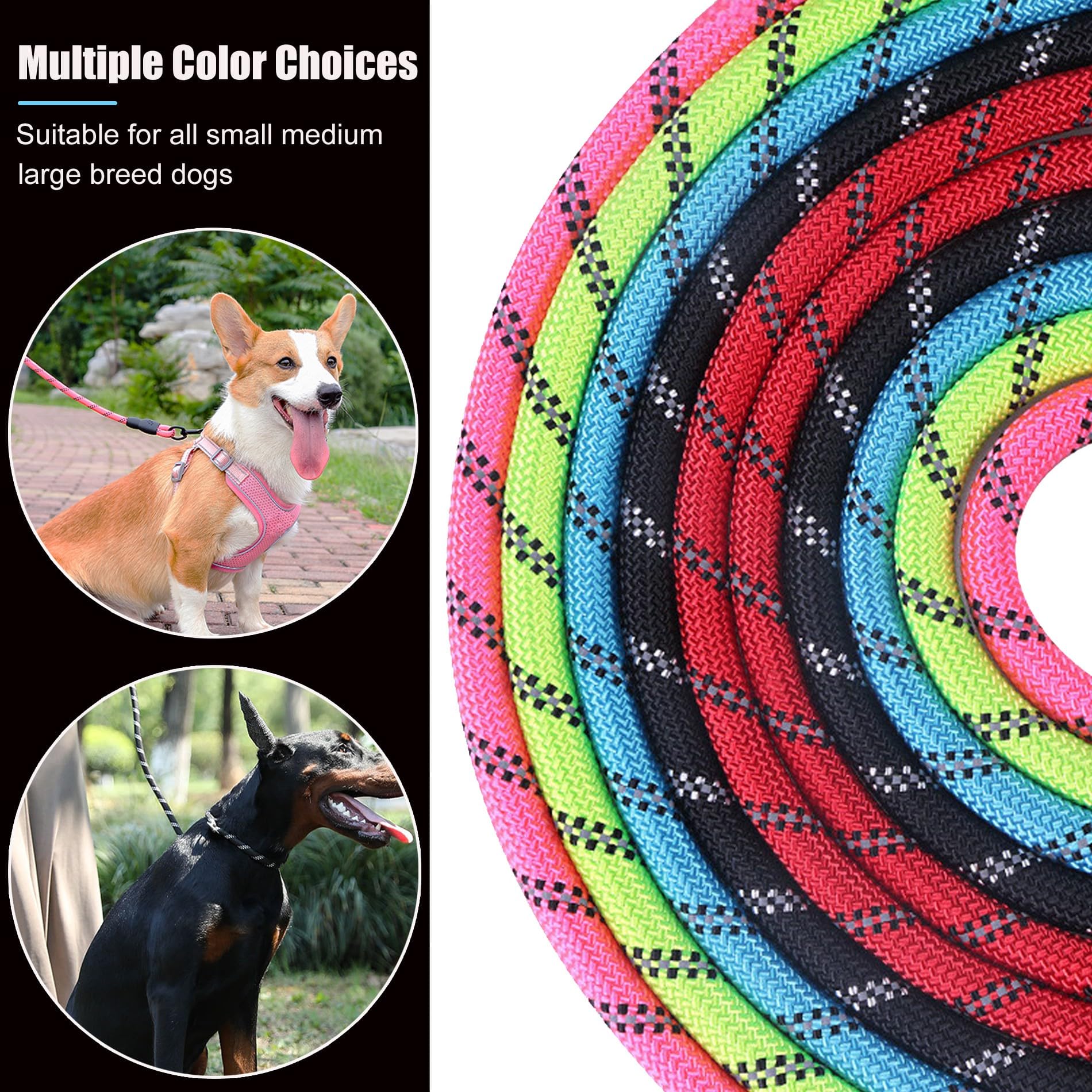 BOOMIBOO correas perro diseño ergonómico: uso diario cómodo para perros de todos los tamaños.