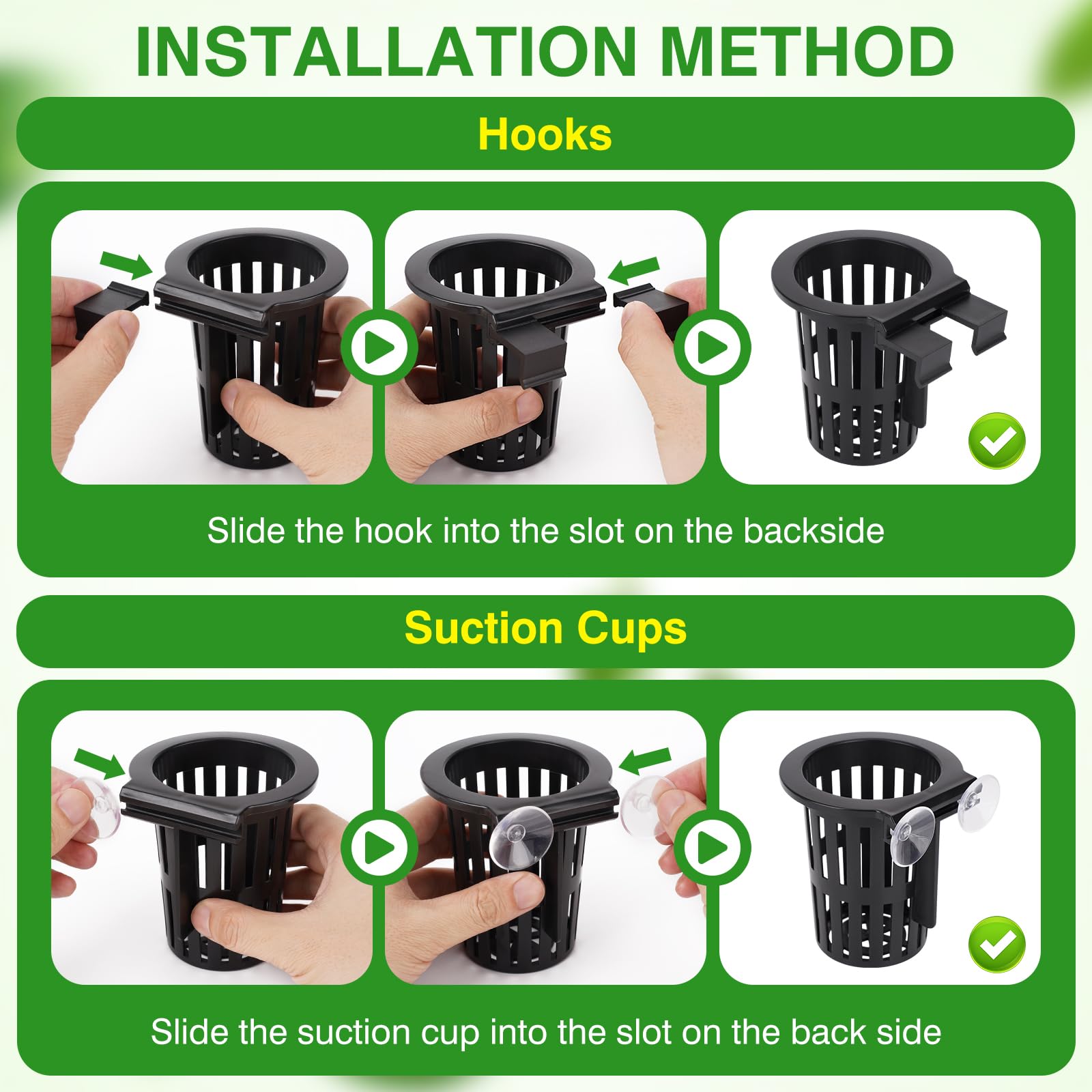 Portaplanta Borlech conjunto de 4 piezas para decoración y cultivo en acuario.