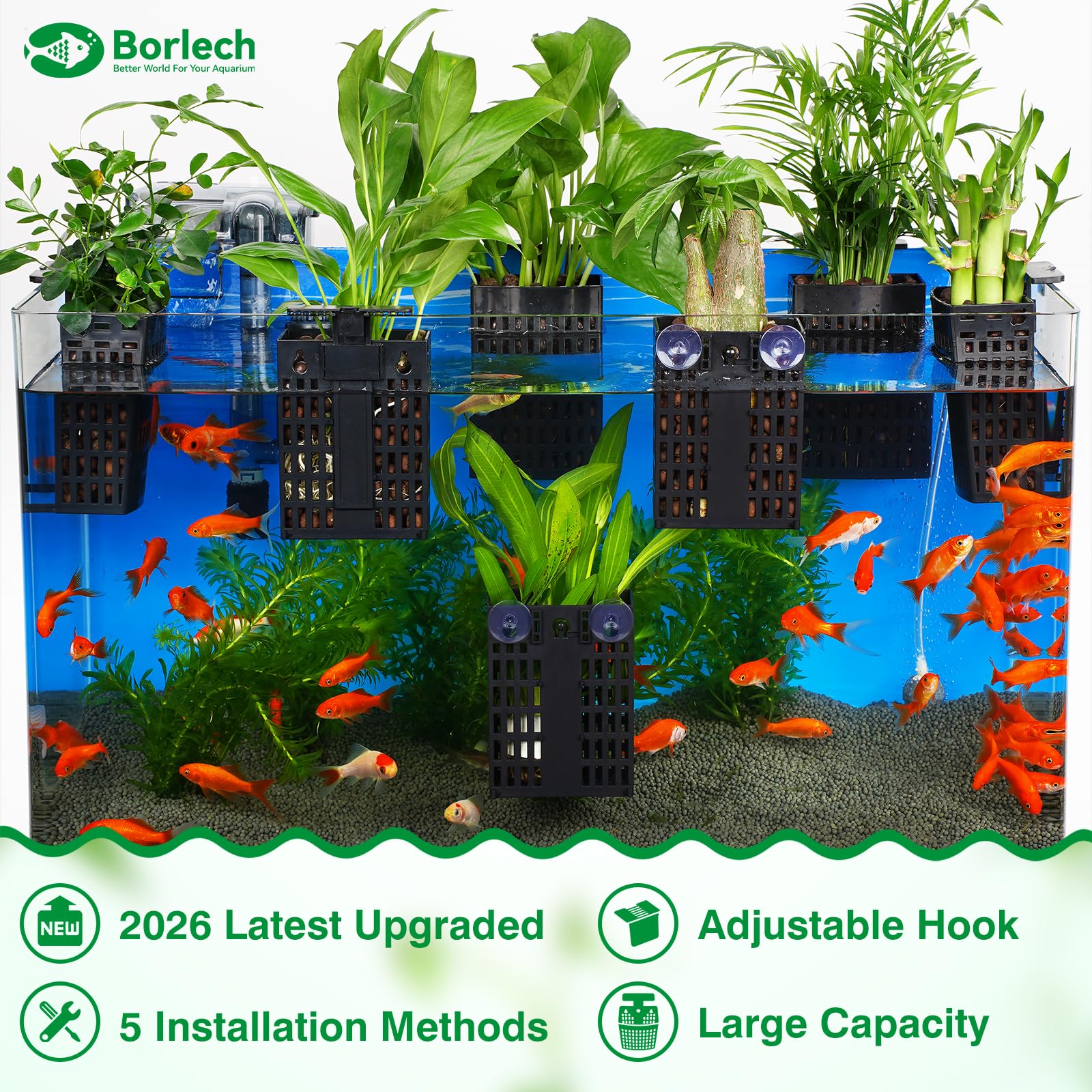 Borlech gancho-extensible-para-acuario facilita colocación de plantas
