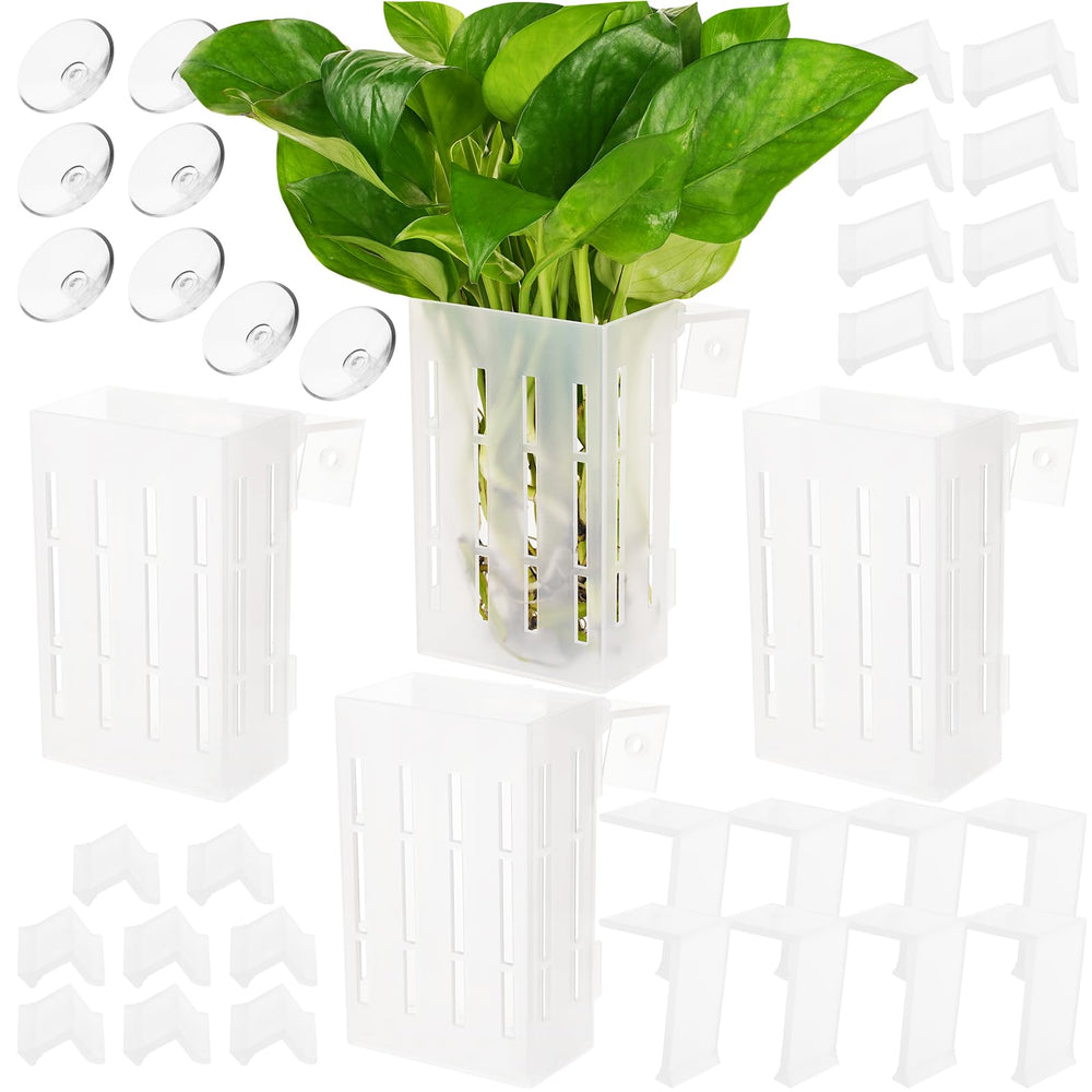 Borlech soporte planta acuario con ganchos para fijación estable de plantas.